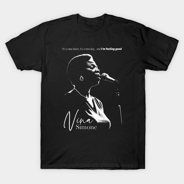 Nina Simone silhouette T-Shirt by BAJAJU